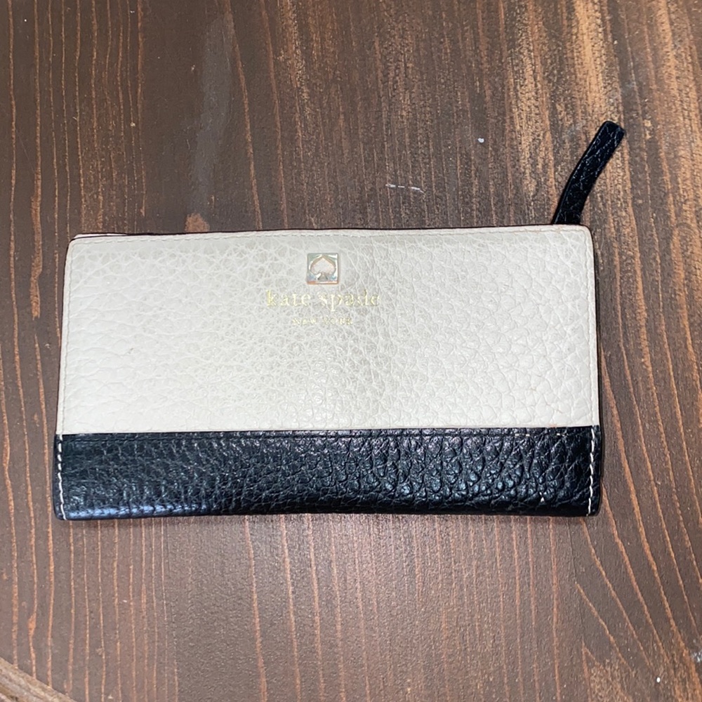 Cream and black Kate Spade Wallet